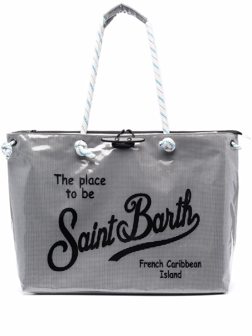 фото Mc2 saint barth сетчатая сумка-тоут с надписью