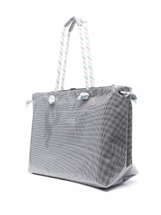 mesh slogan print tote bag展示图