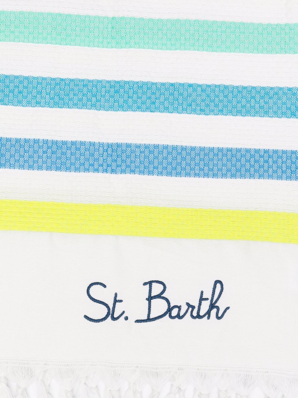 фото Mc2 saint barth пляжное полотенце foutas в полоску с вышитым логотипом