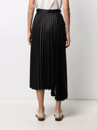 panelled pleated midi skirt展示图