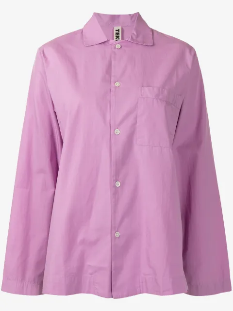 TEKLA poplin pajama shirt