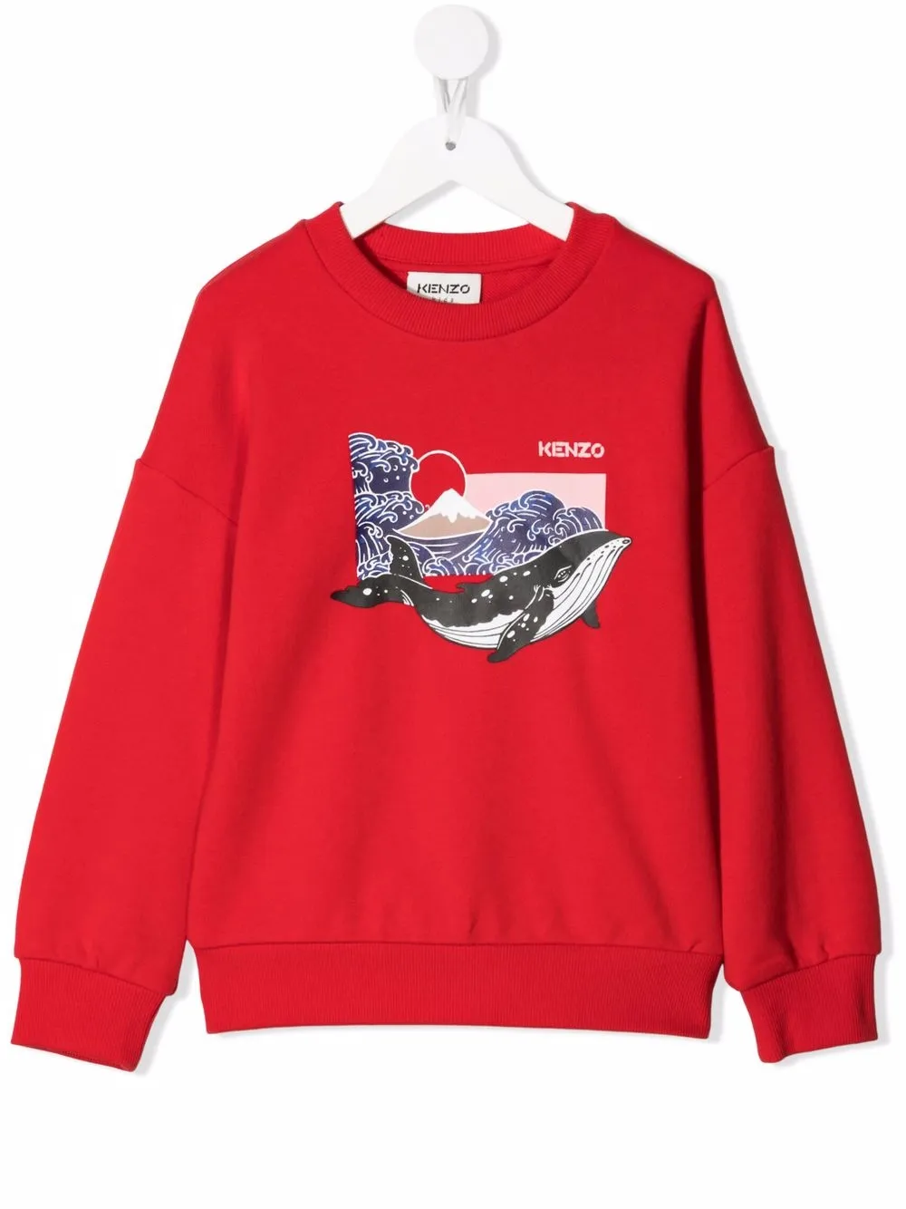 фото Kenzo kids толстовка с принтом whale