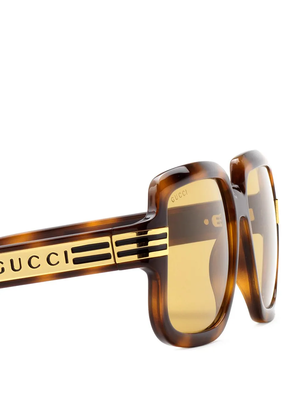 фото Gucci eyewear солнцезащитные очки в оправе черепаховой расцветки