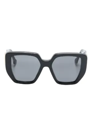 最終お値下げ　GUCCI オーバーサイズサングラス ブラック Gucci Eyewear GG オーバーサイズ サングラス | ブラック | FARFETCH JP