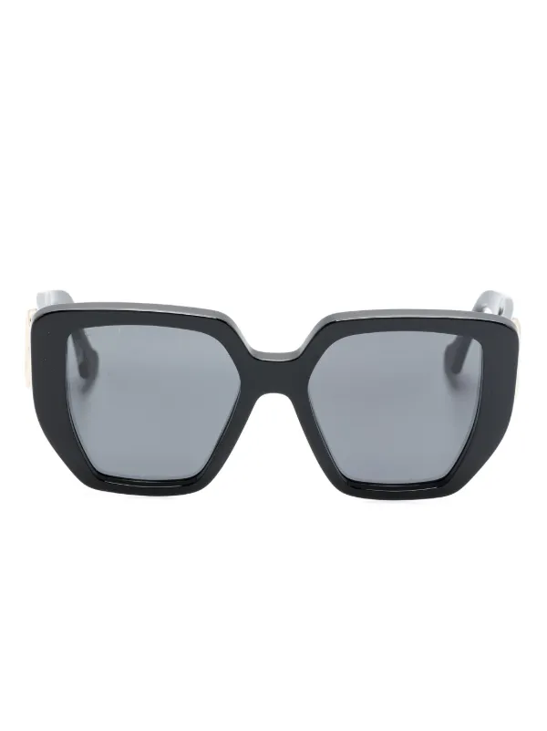 Gucci Eyewear Double G oversized frame Sunglasses Black FARFETCH CA