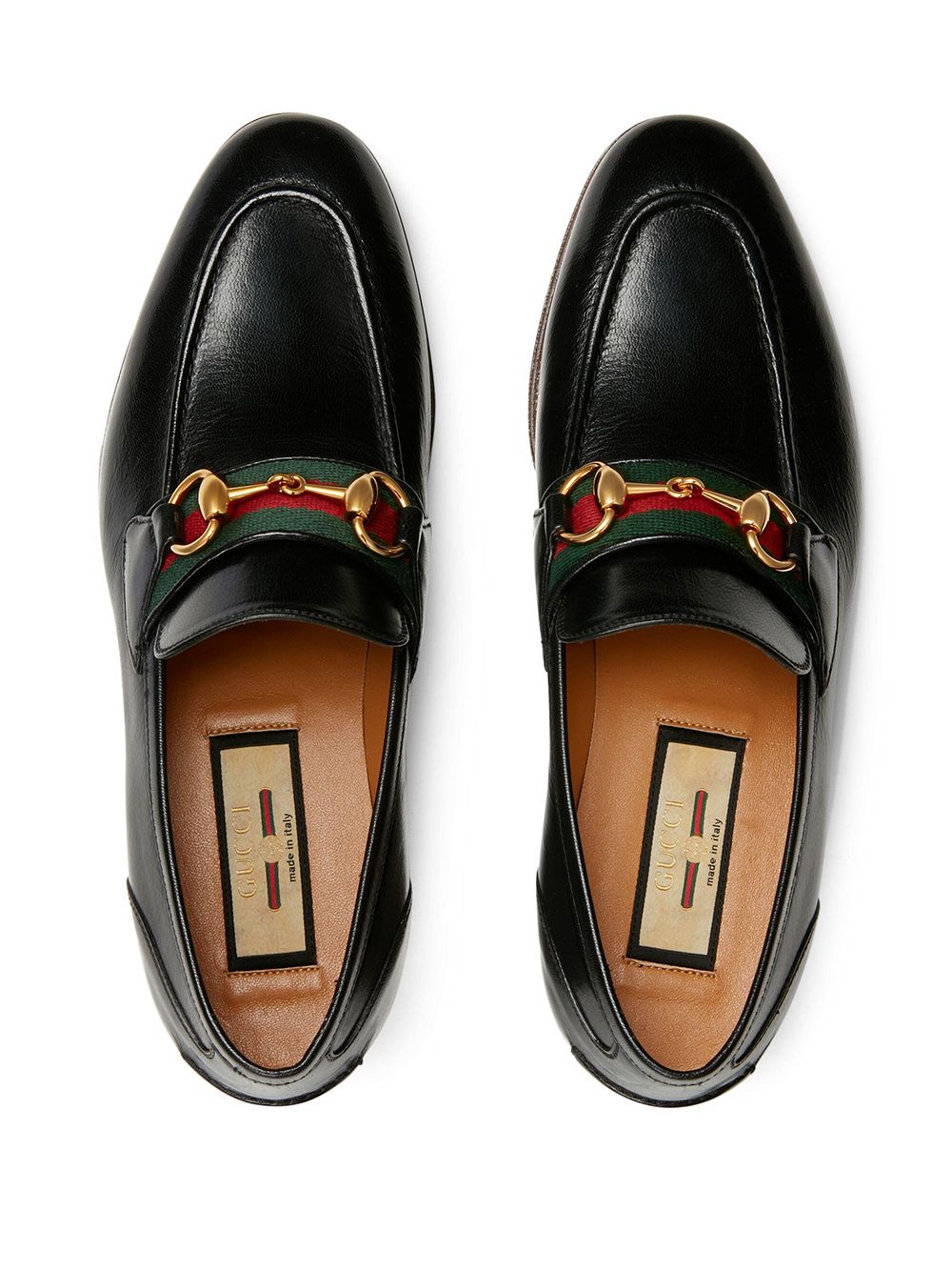 Gucci Horsebit And Web Leather Loafers - Farfetch