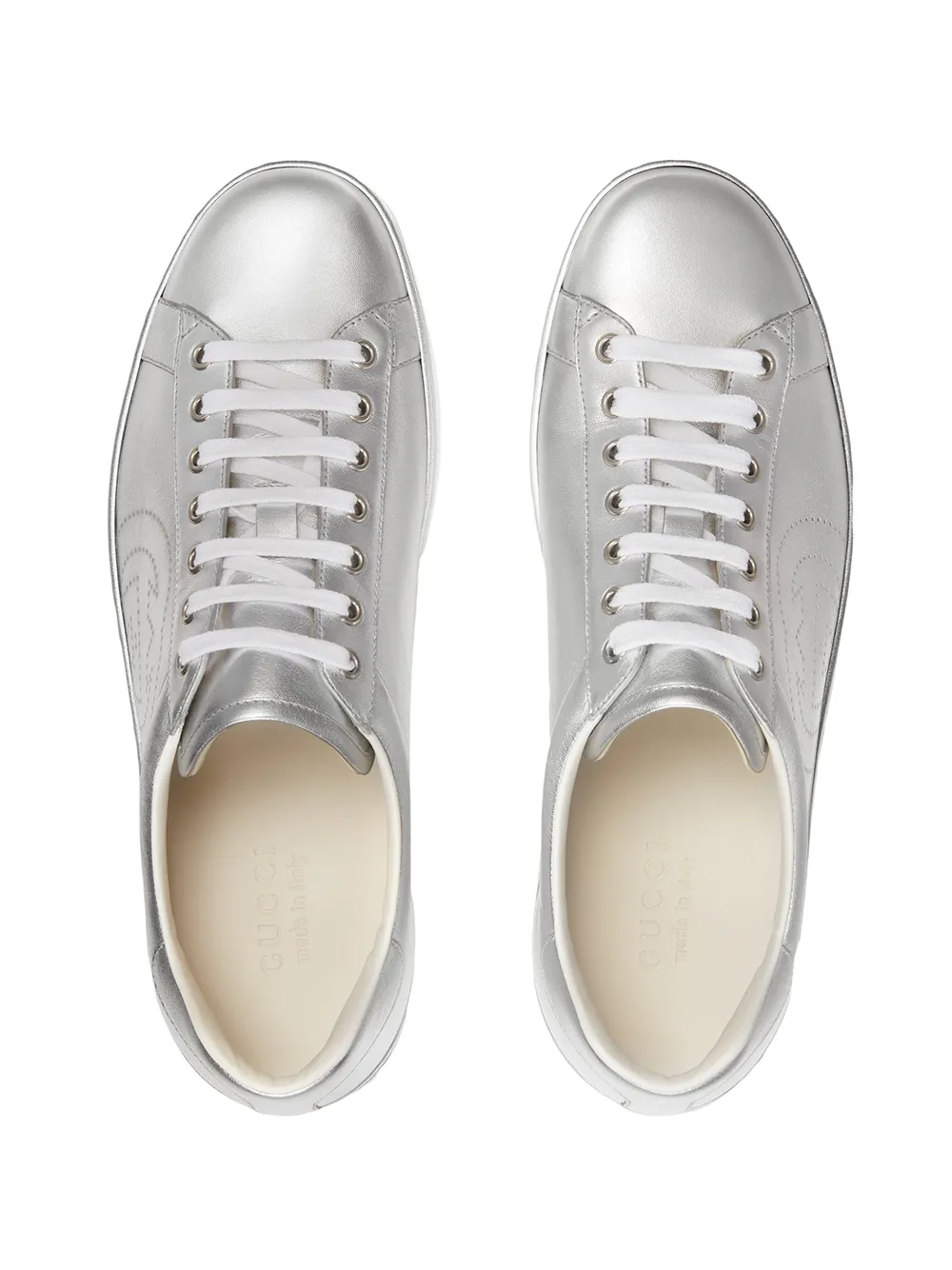 Gucci Ace low-top sneakers Zilver