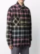 Off-White logo-print checked shirt