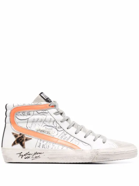 Golden Goose высокие кеды Slide