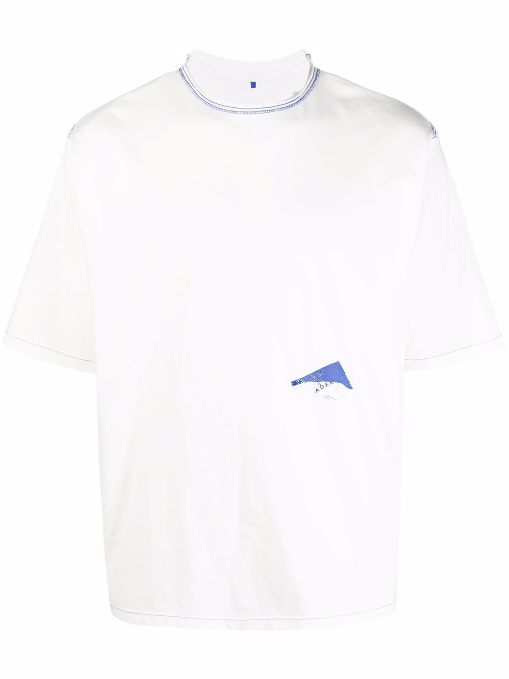 Ader Error Logo Detail T-shirt In 白色