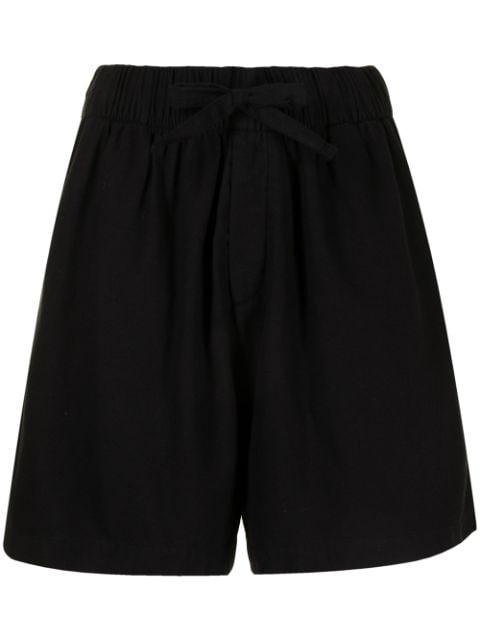 TEKLA drawstring-waist pajama shorts