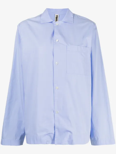 TEKLA poplin pajama shirt