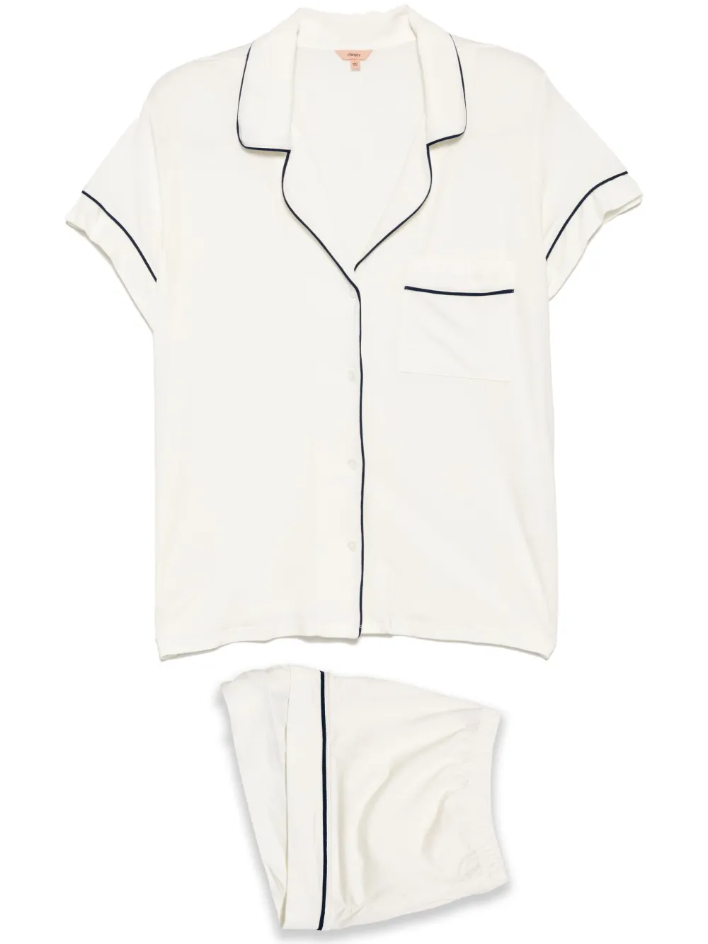Eberjey Gisele Relaxed Pajama Short Set In White