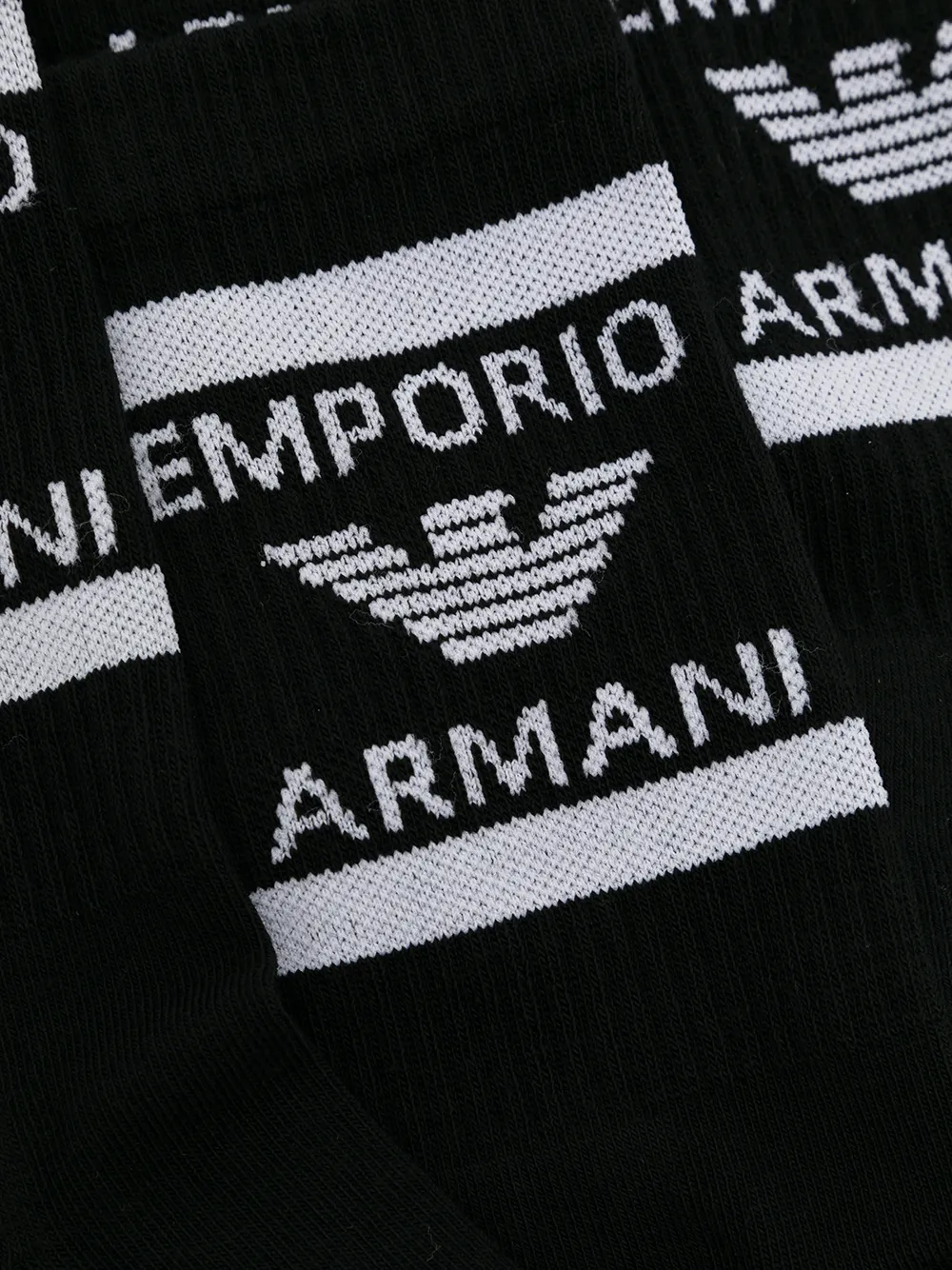 фото Emporio armani комплект из двух пар носков вязки интарсия с логотипом