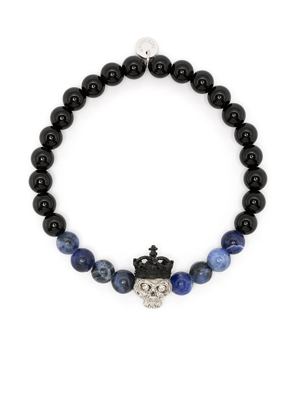 

Tateossian King Skull beaded bracelet - Black