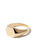 Lizzie Mandler Fine Jewelry 18kt yellow gold Hex Knife Edge signet ring