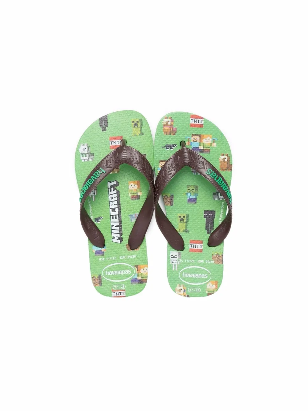 фото Havaianas kids шлепанцы с узором minecraft