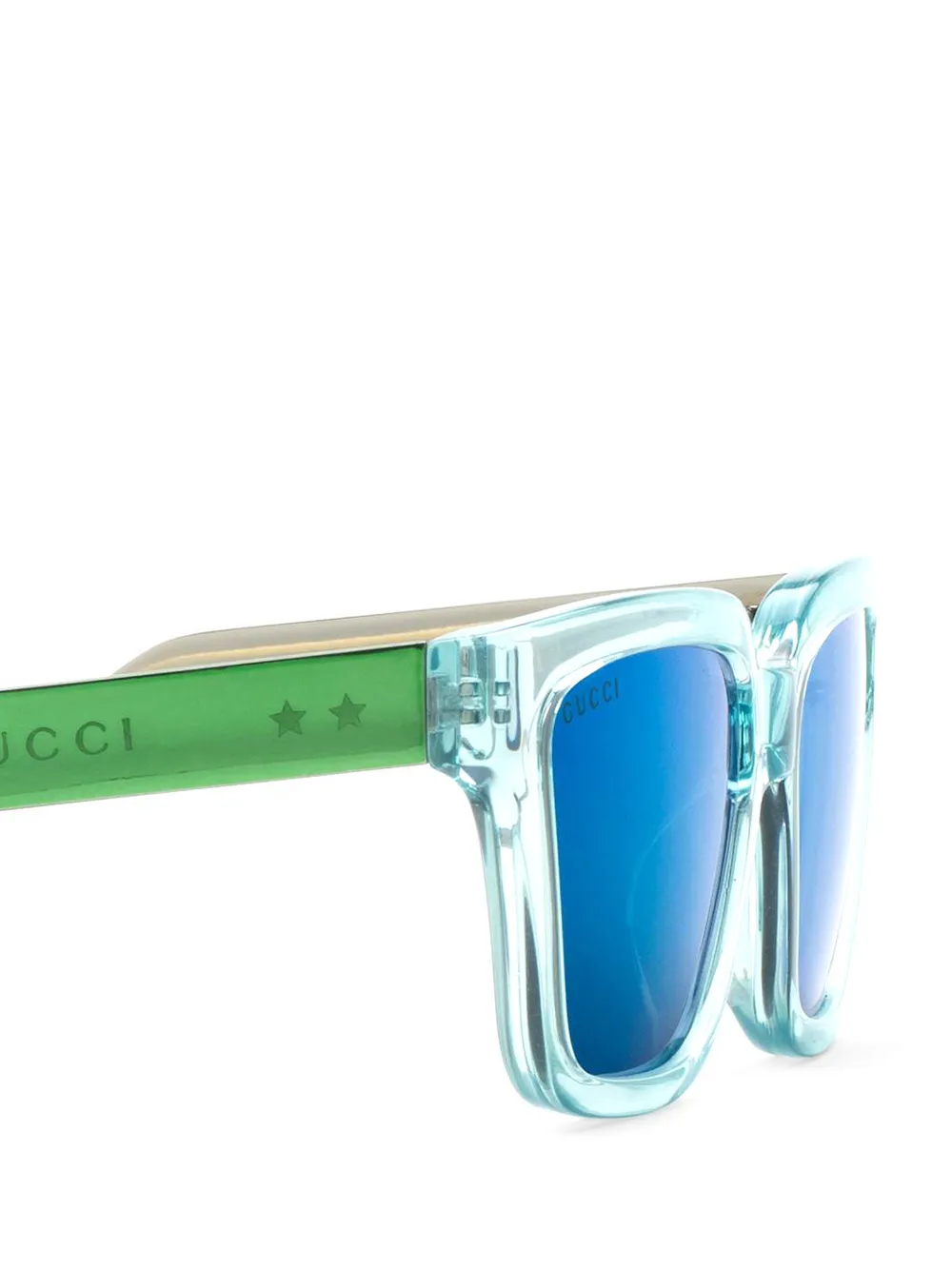 фото Gucci eyewear солнцезащитные очки в стиле колор-блок