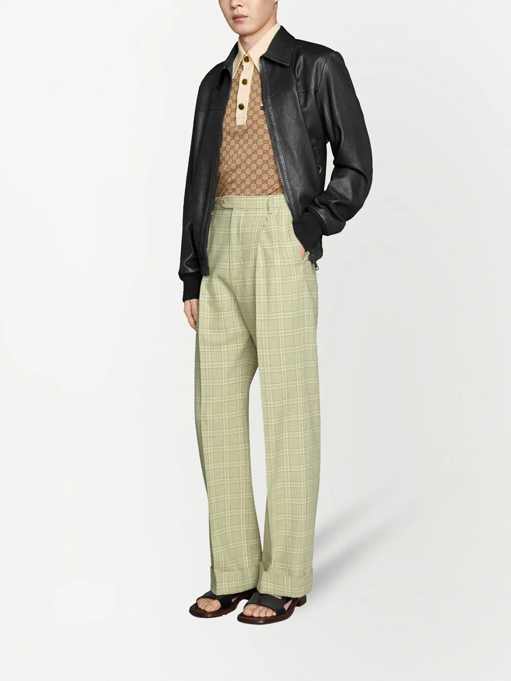 Gucci Horsebit Lambskin Jacket In Schwarz ModeSens