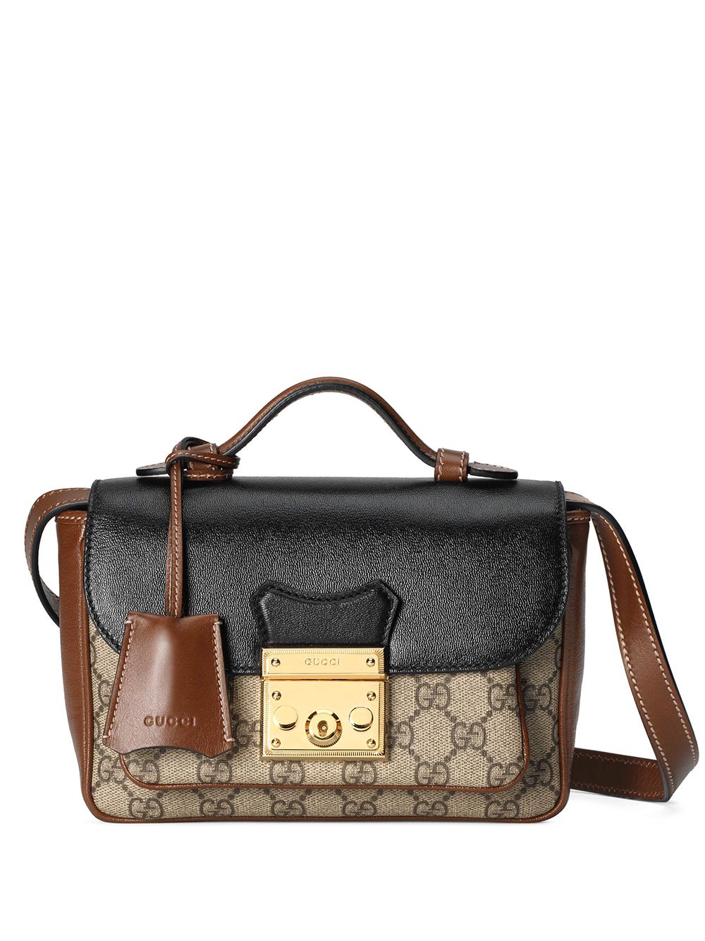 Gucci Jumbo GG Mini Padlock Crossbody Bag - Neutrals Crossbody