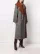 Oscar de la Renta panelled virgin wool-cashmere coat