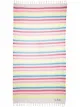 Mc2 Saint Barth Foutas striped fringed beach towel