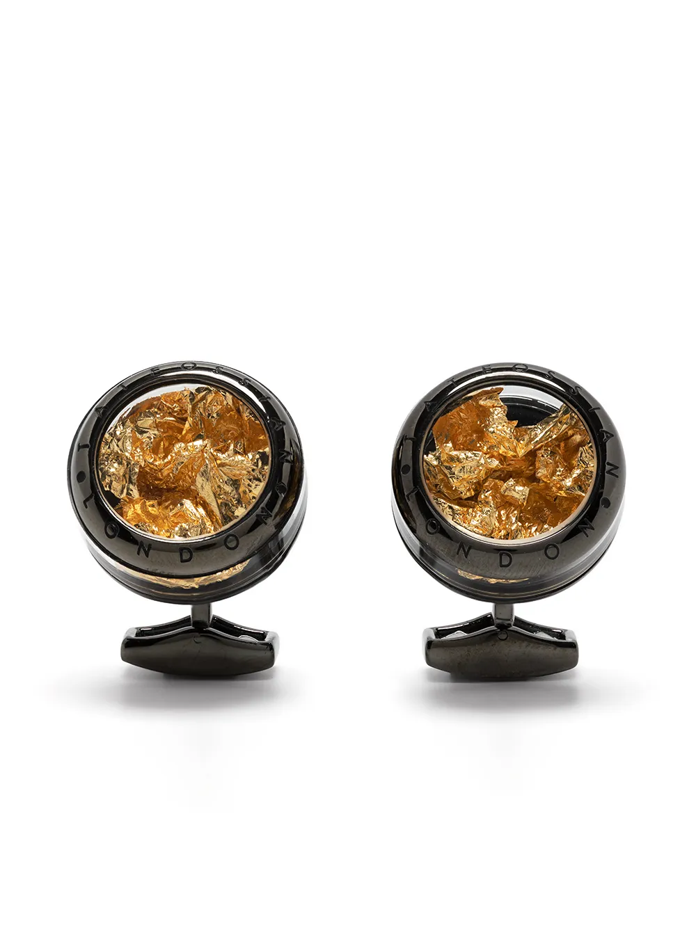 

Tateossian crushed foil cufflinks - Black
