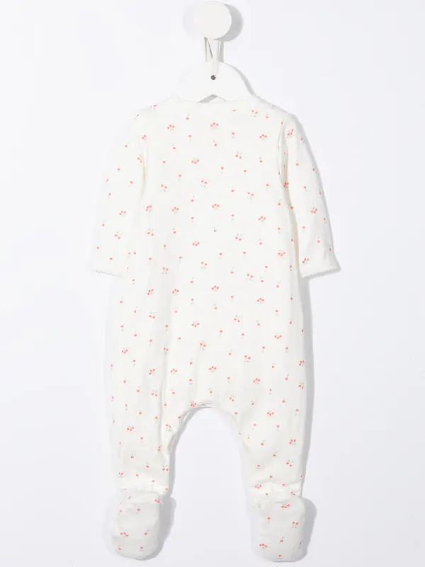 Shop Petit Bateau Cherry Print Tube Knit Babygrow With Express Delivery Farfetch