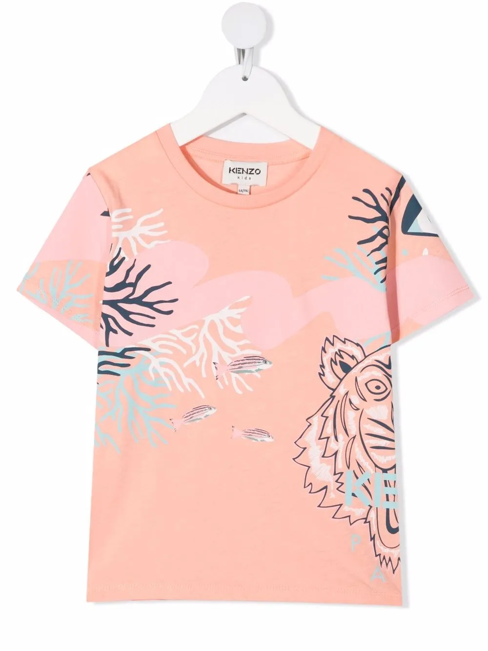 

Kenzo Kids logo graphic print T-shirt - Orange