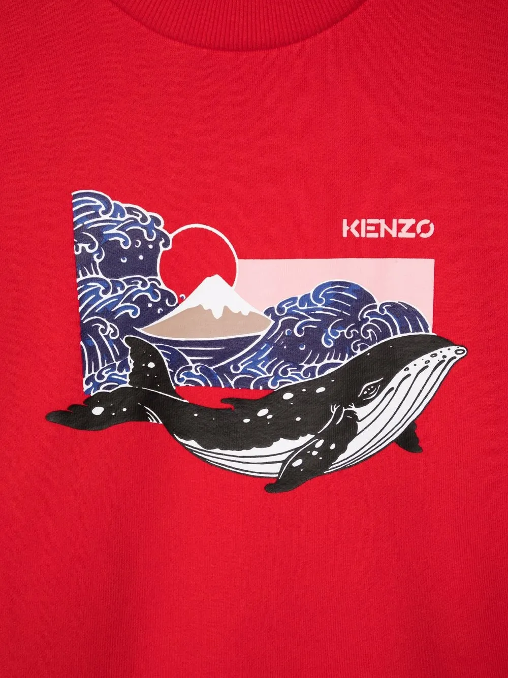 фото Kenzo kids толстовка с принтом whale