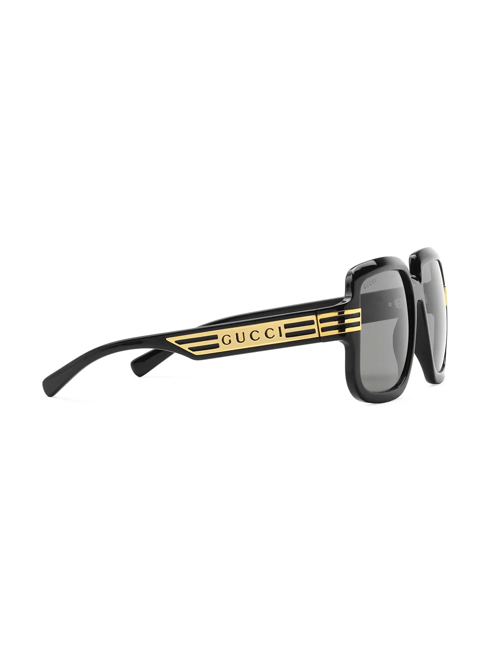 Gucci Eyewear Zonnebril met logoprint - Bruin