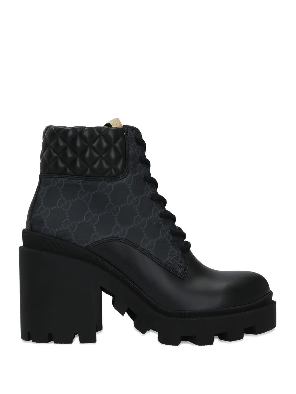 Gucci GG Supreme Combat Boots in Black, view 4