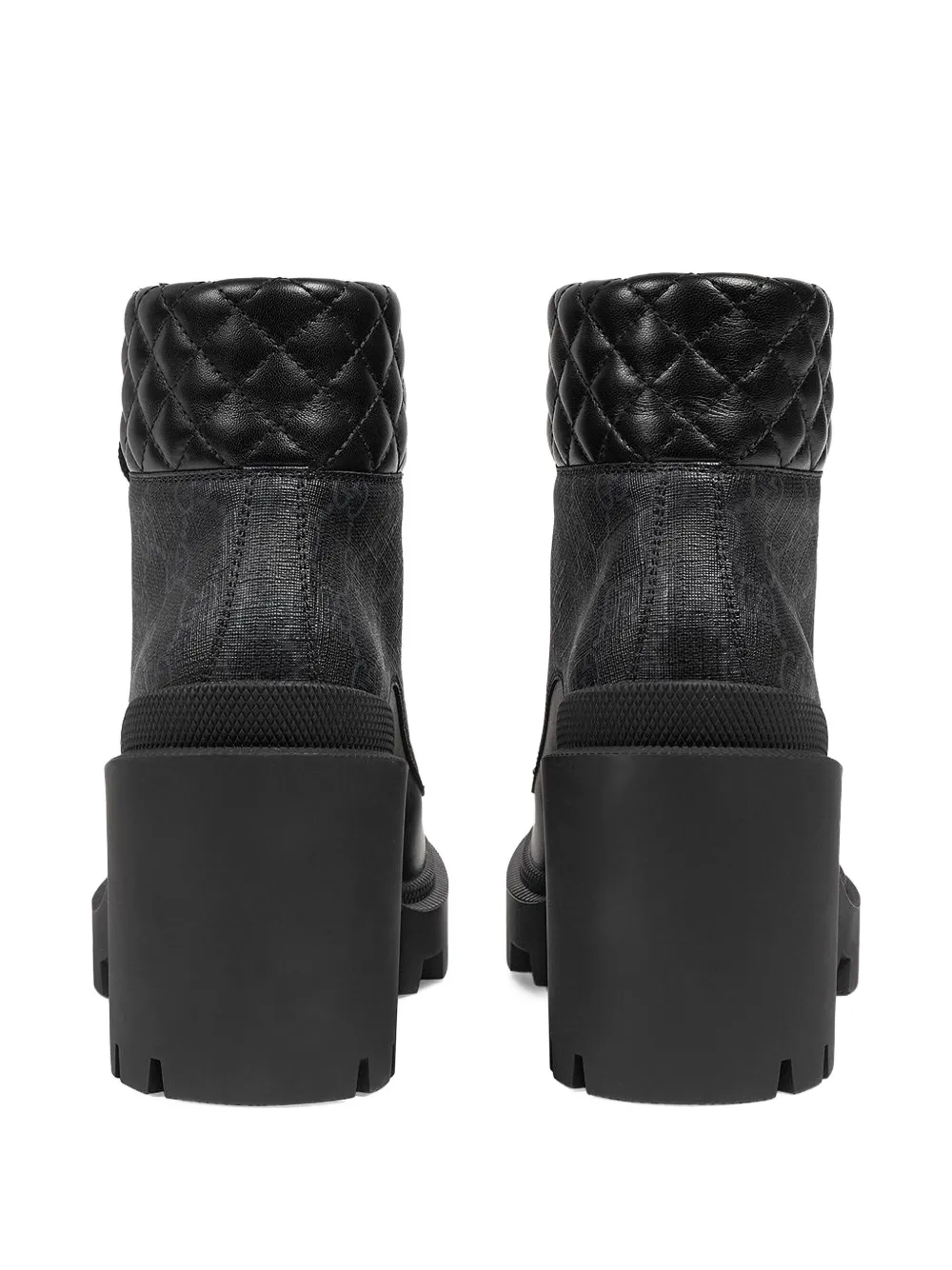 Gucci GG Supreme Combat Boots in Black, view 3