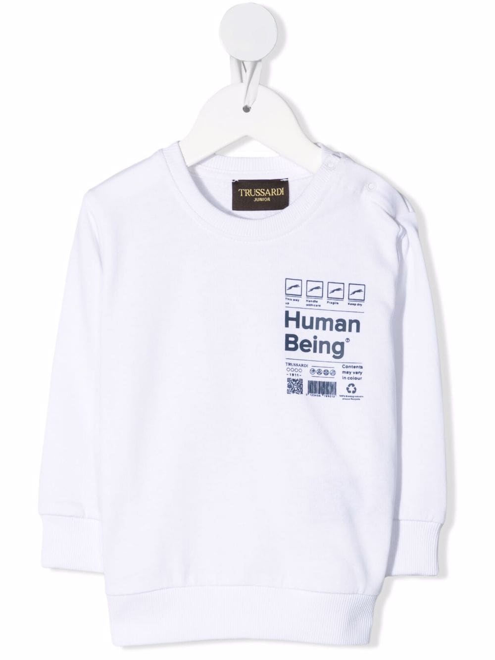 Trussardi Junior Babies' Human Being Jumper In White