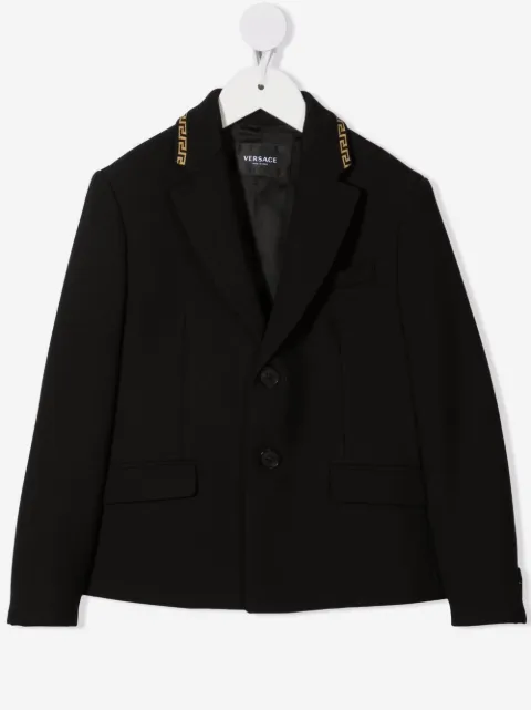 Versace Kids blazer Greca à simple boutonnage