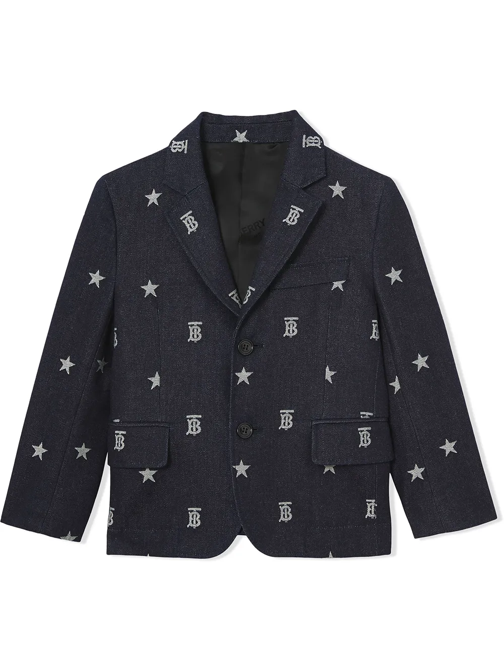 Burberry Kids однобортный пиджак с монограммой