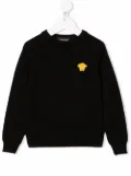 Versace Kids Medusa-patch jumper - Black