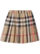 Burberry Kids falda plisada con estampado de cuadros