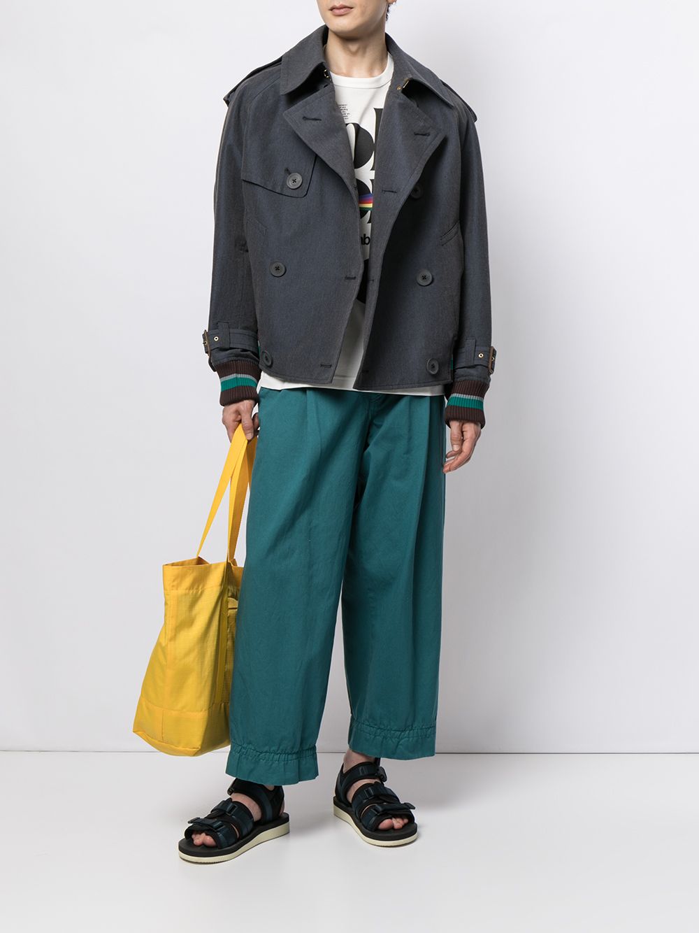 фото Kolor двубортная куртка с окантовкой в полоску