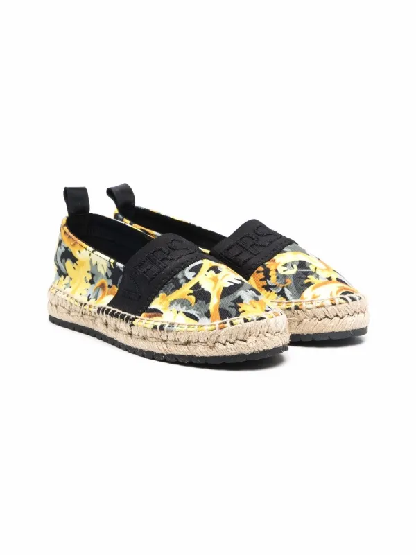 Versace Kids Espadrilles Baroccoflage à Logo Brodé - Farfetch