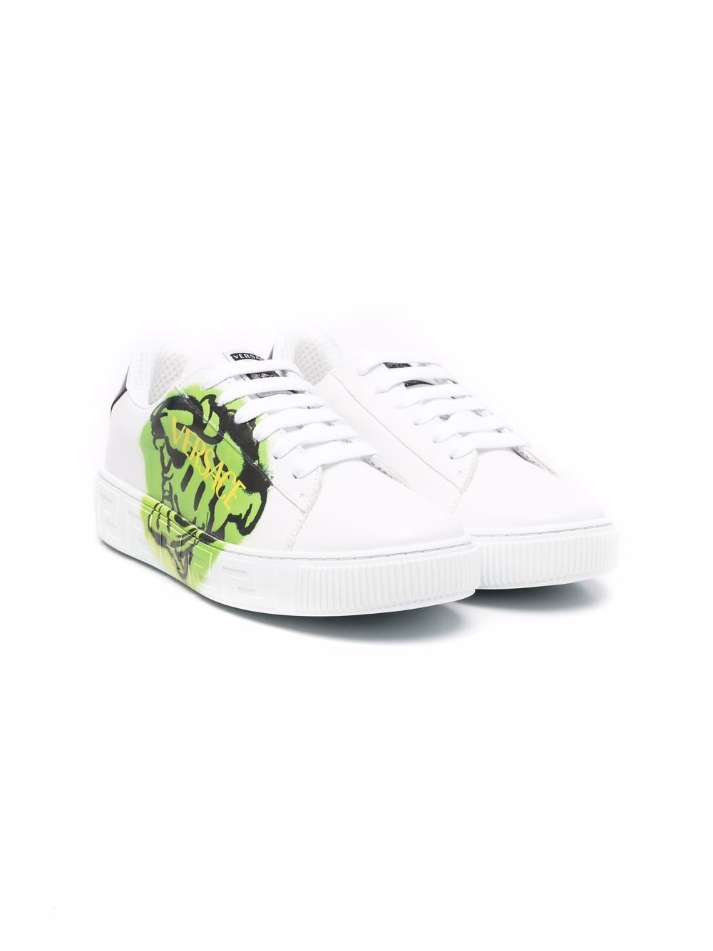 

Versace Kids tenis bajos Medusa Smile - Blanco