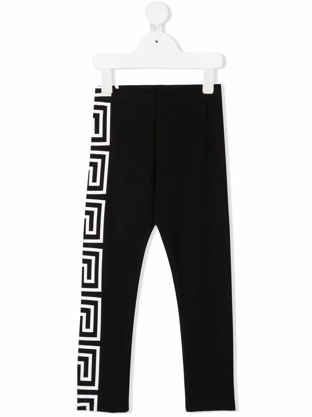 

Versace Kids Greca-print stretch-cotton leggings - Black