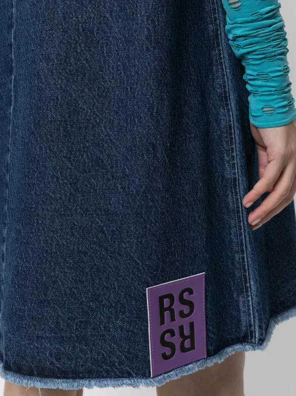 Raf Simons frayed-edge Shift Denim 