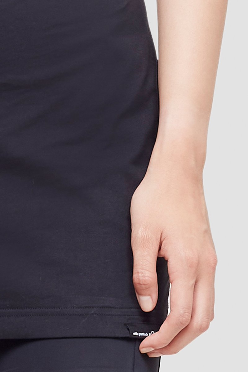 The Everyday Mini Dress-black #0 The Everyday Mini Dress, Black cotton Everyday T-shirt minidress from 3.1 PHILLIP LIM featuring jersey fleece, ruched detailing, crew neck, short sleeves, straight hem and thigh-length.- 4