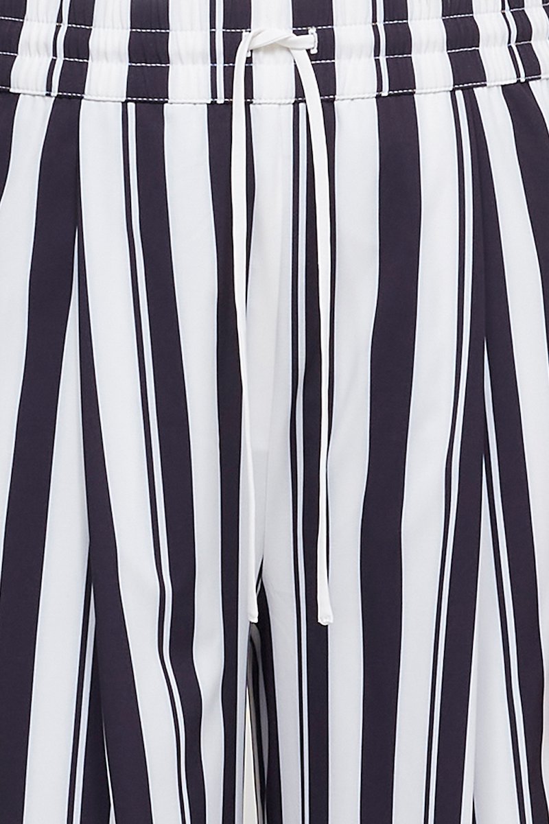 Striped PJ Pant-white #1 Striped PJ Pant, White/midnight blue Playtime PJ trousers from 3.1 PHILLIP LIM featuring candy stripe pattern, elasticated waistband, drawstring fastening, two side slit pockets, rear welt pocket, wide leg and turn-up cuffs.- 5