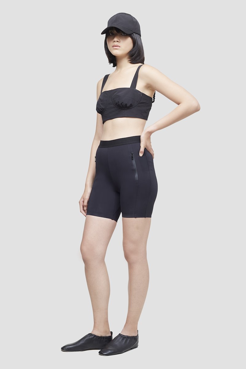 The Everyday Bike Short-black #0 The Everyday Bike Short, Black Everyday cycling shorts from 3.1 PHILLIP LIM featuring stretch-design, high waist, two side zip-fastening pockets and thigh-length.- 2