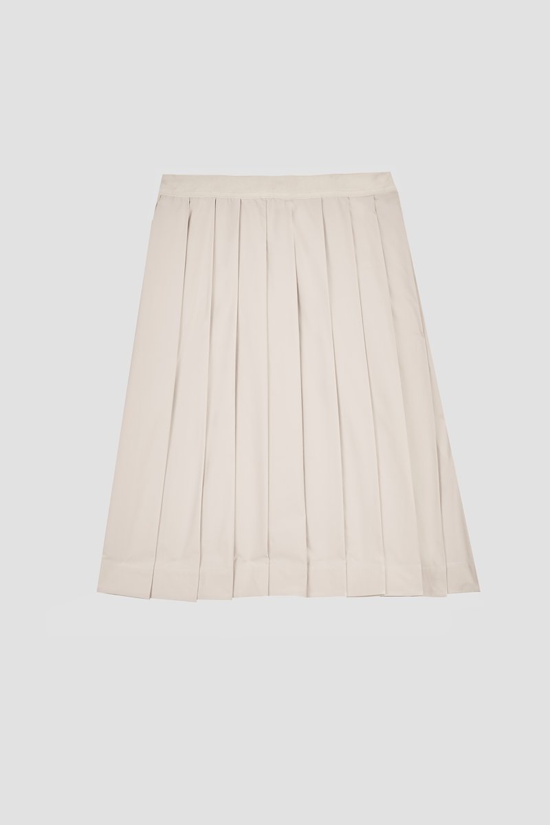 The Day Pleated Skirt-neutrals #1 The Day Pleated Skirt, Dark blush high-waisted pleated skirt from 3.1 PHILLIP LIM featuring high waist, fully pleated, rear zip fastening and tonal design.- 5