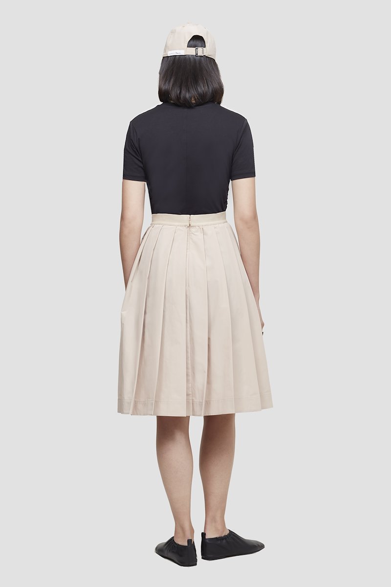 The Day Pleated Skirt-neutrals #1 The Day Pleated Skirt, Dark blush high-waisted pleated skirt from 3.1 PHILLIP LIM featuring high waist, fully pleated, rear zip fastening and tonal design.- 3