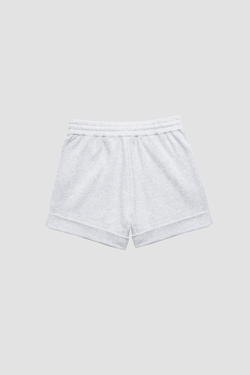 The Everyday Short-grey #0 The Everyday Short, Light heather grey cotton Everyday rolled cotton shorts from 3.1 PHILLIP LIM featuring logo patch to the side, elasticated drawstring waistband, two side slash pockets and turn-up cuffs.- 6