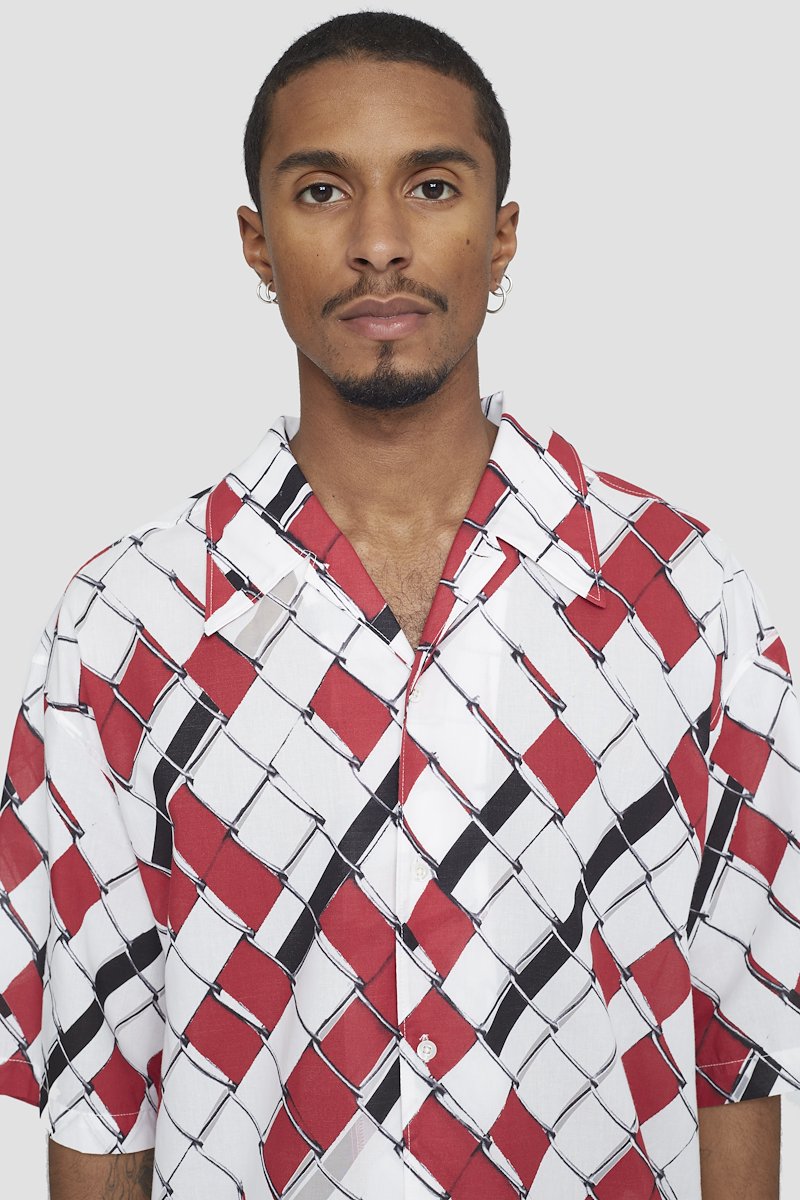 Short Sleeve Shirt-multicolour #0 Short Sleeve Shirt, woven-print short-sleeved shirt from 3.1 PHILLIP LIM featuring white, red, all-over graphic print, straight-point collar, front button fastening and short sleeves.- 6